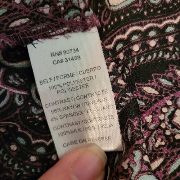 BCBGeneration silk blend paisley top - Picture 6 of 6